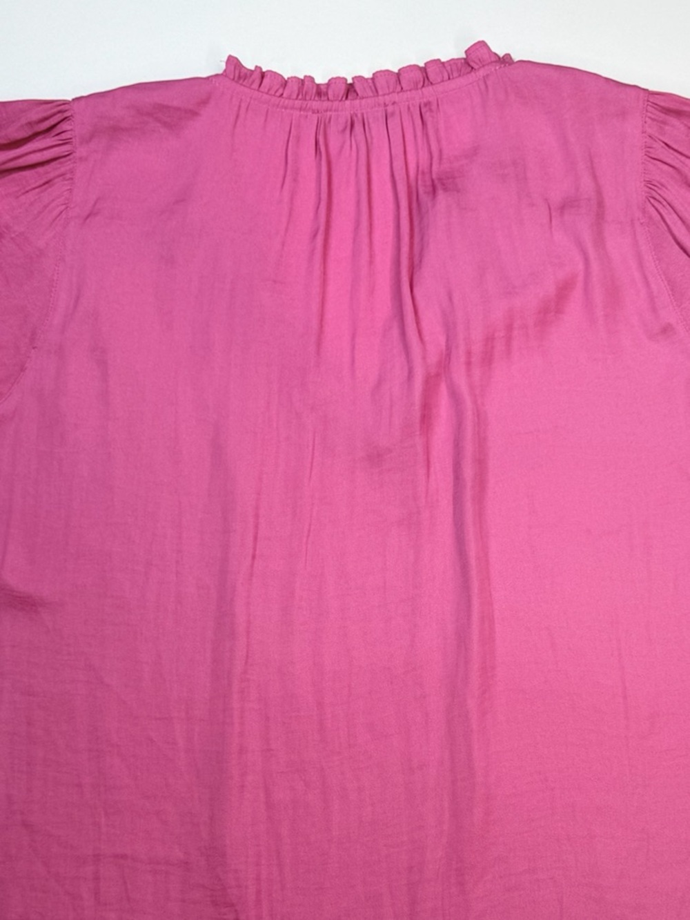 Anthropologie Maison d’Amélie Paris Pink Smocked Flutter Sleeve Blouse S - Picture 8 of 8